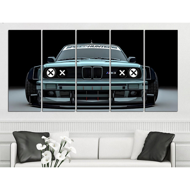 BMW on canvas Black BMW Gift for boys