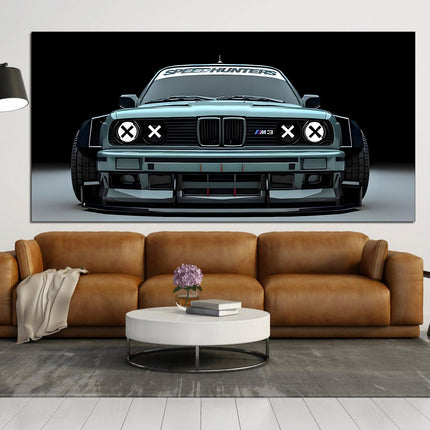 BMW on canvas Black BMW Gift for boys