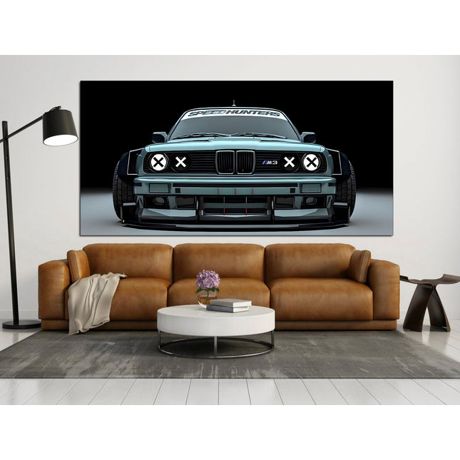 BMW on canvas Black BMW Gift for boys