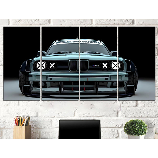 BMW on canvas Black BMW Gift for boys