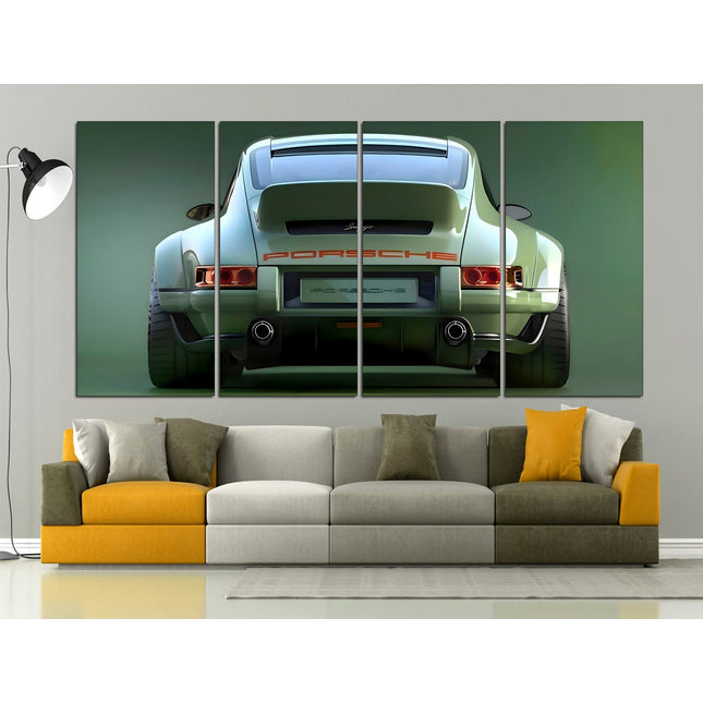 Green porsche Porsche 911 Racing car
