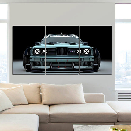 BMW on canvas Black BMW Gift for boys