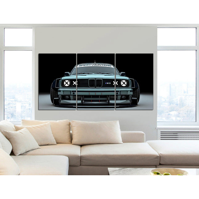BMW on canvas Black BMW Gift for boys