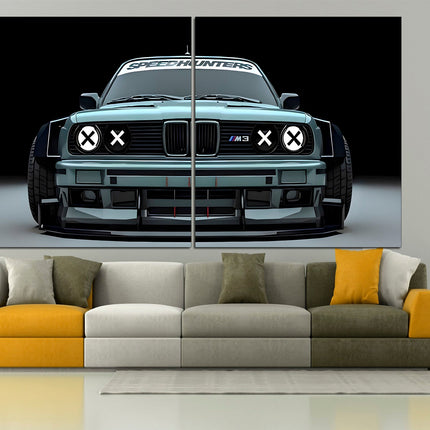 BMW on canvas Black BMW Gift for boys