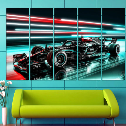Racing car canvas Formula 1 wall art Sports canvas Racing wall art Formula one Home decor wall art Car wall art