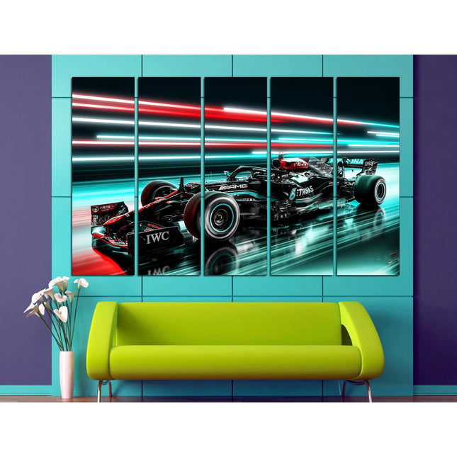 Racing car canvas Formula 1 wall art Sports canvas Racing wall art Formula one Home decor wall art Car wall art