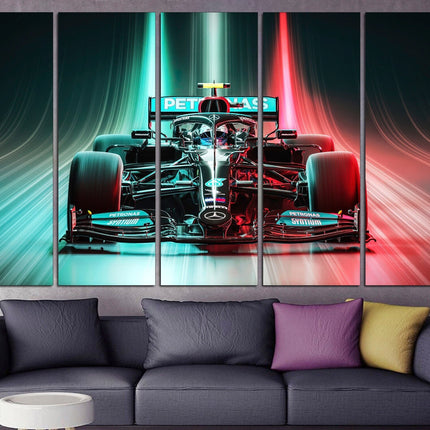 Formula one car F1 poster Canvas f1 Formula 1 car Print on canvas f1 Mercedes f1 wall art Formula 1 gift