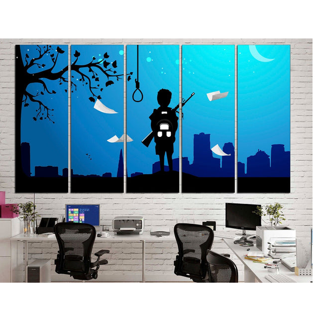 Сollage art Сanvas for a gift Сollage wall prints Large canvas art Warrior on canvas Ebony on canvas Brain explosion art Wall art unique