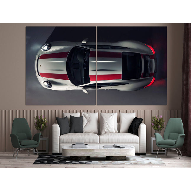 Green porsche Porsche 911 Racing car Gift for boys Vintage car Vintage car