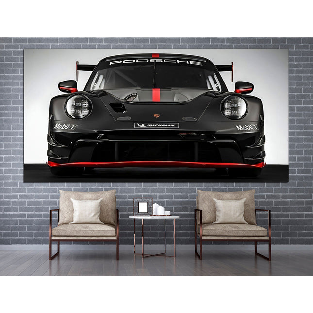 Porsche poster White porsche Car art Black porsche