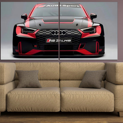 Black audi Canvas audi Sports car print Car guy gift