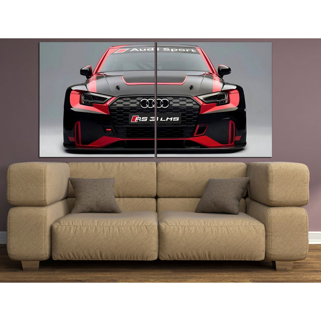 Black audi Canvas audi Sports car print Car guy gift