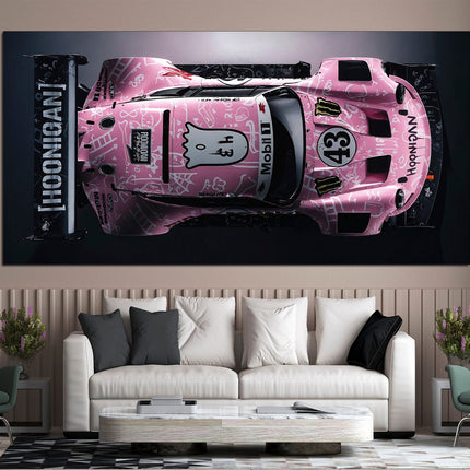 Porsche poster White porsche Car art Pink porsche