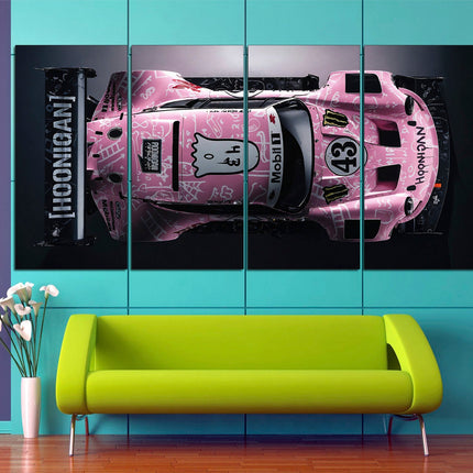 Porsche poster White porsche Car art Pink porsche