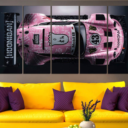 Porsche poster White porsche Car art Pink porsche