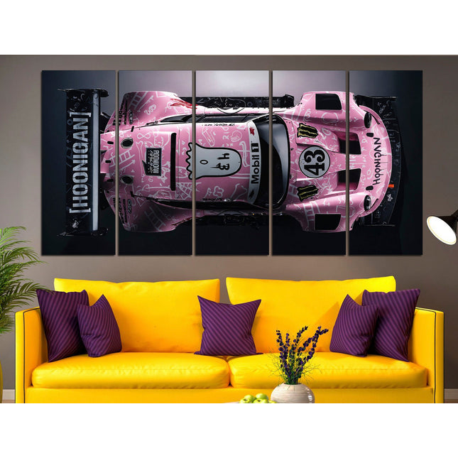 Porsche poster White porsche Car art Pink porsche