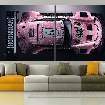 Porsche poster White porsche Car art Pink porsche