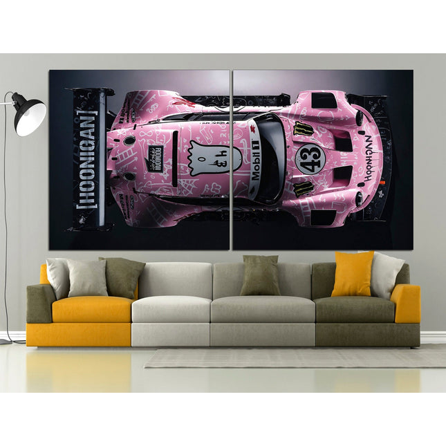 Porsche poster White porsche Car art Pink porsche