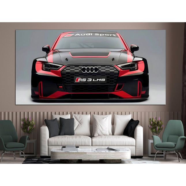 Black audi Canvas audi Sports car print Car guy gift