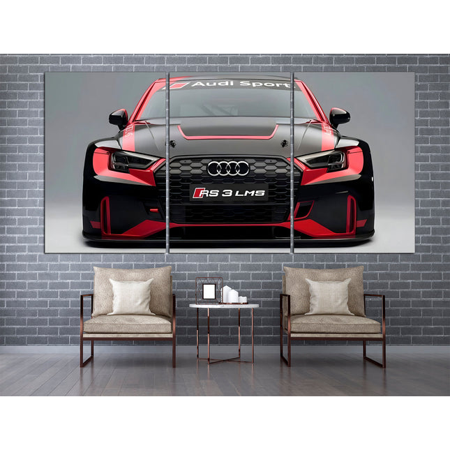 Black audi Canvas audi Sports car print Car guy gift