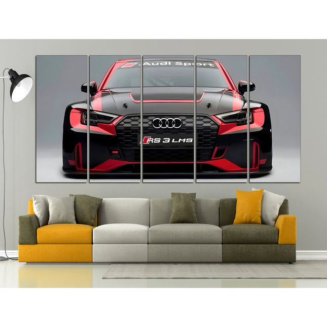 Black audi Canvas audi Sports car print Car guy gift
