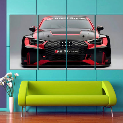 Black audi Canvas audi Sports car print Car guy gift