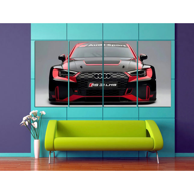 Black audi Canvas audi Sports car print Car guy gift