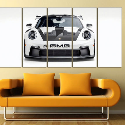 Porsche poster White porsche Car art