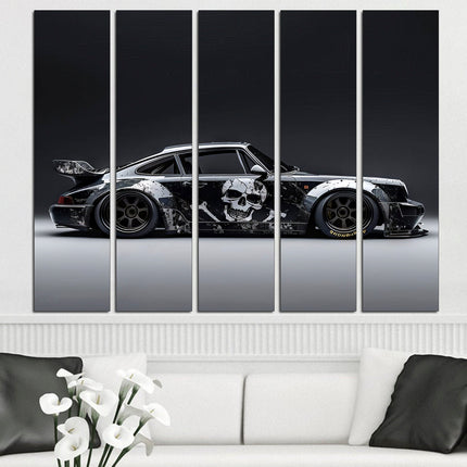 Porsche poster White porsche Car art Black porsche