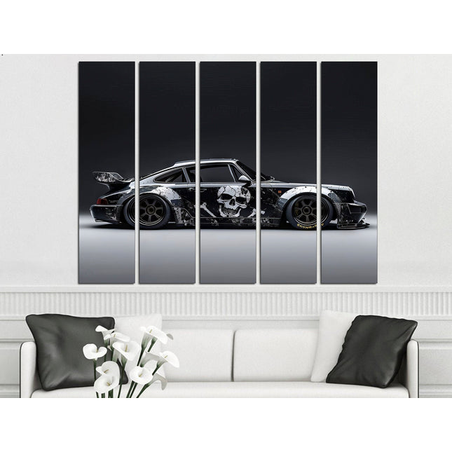 Porsche poster White porsche Car art Black porsche