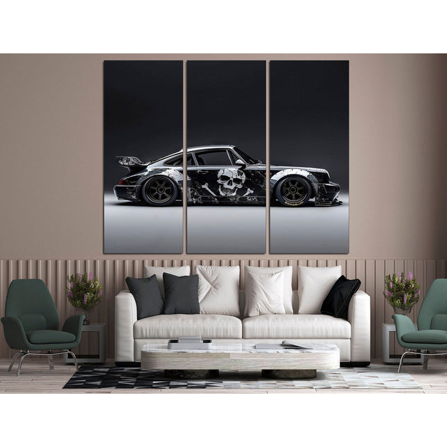Porsche poster White porsche Car art Black porsche