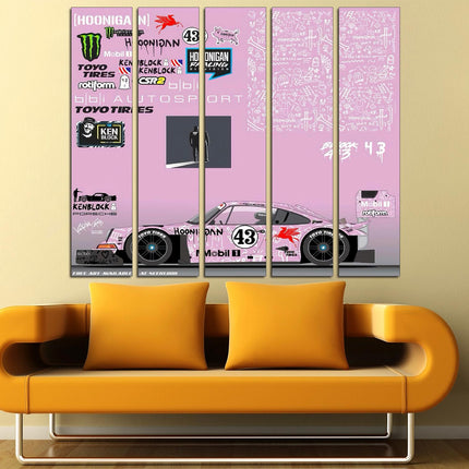 Porsche poster White porsche Car art Pink porsche