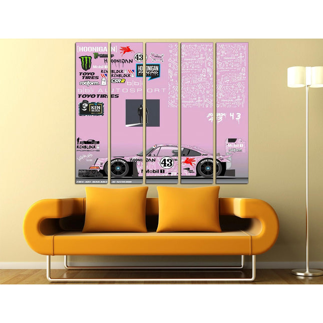 Porsche poster White porsche Car art Pink porsche
