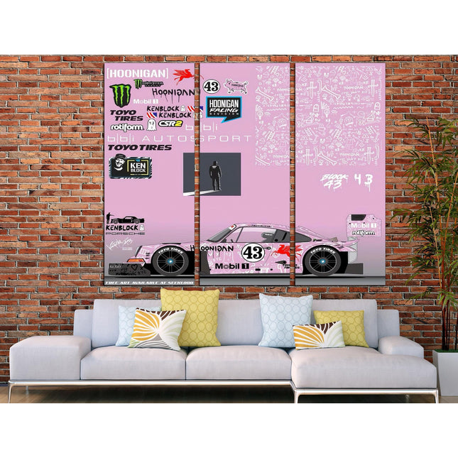 Porsche poster White porsche Car art Pink porsche