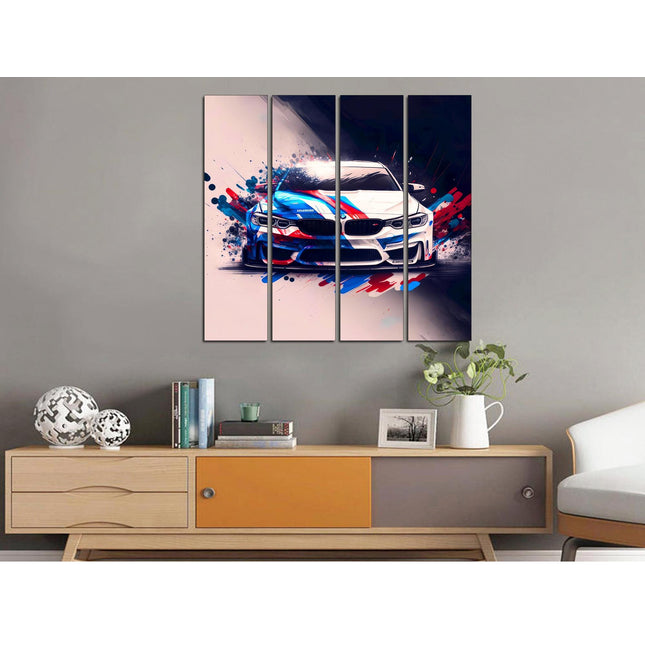 Bmw poster Modern car BMW black gift for boyfriend