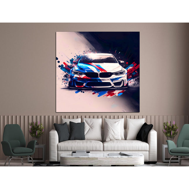 Bmw poster Modern car BMW black gift for boyfriend