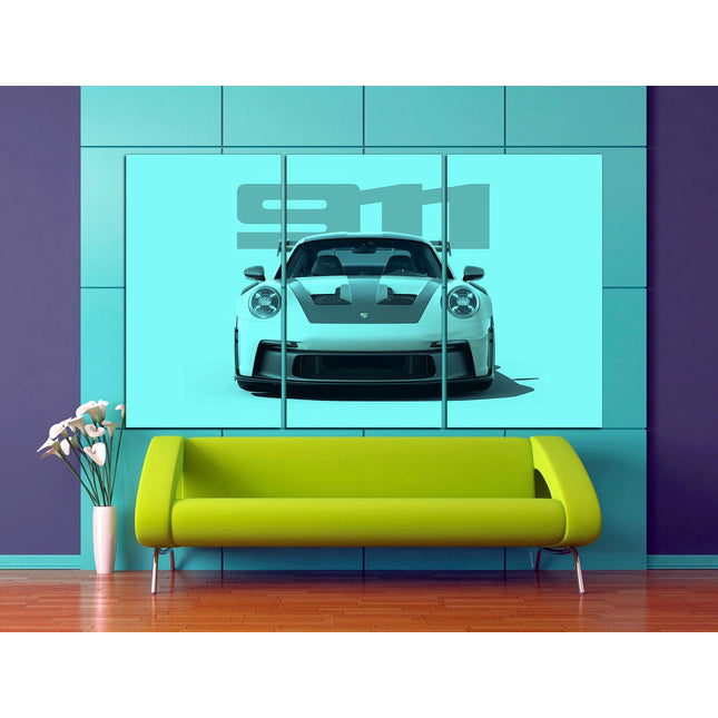 Green porsche Porsche 911 Racing car