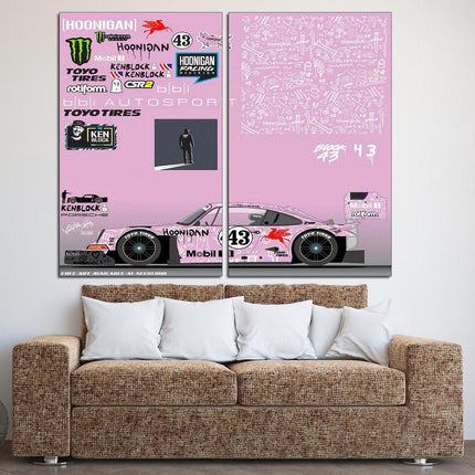 Porsche poster White porsche Car art Pink porsche