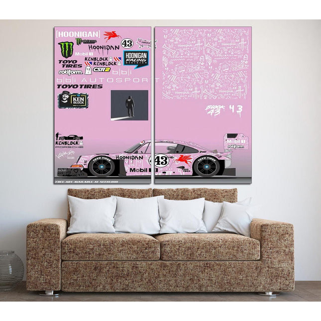 Porsche poster White porsche Car art Pink porsche
