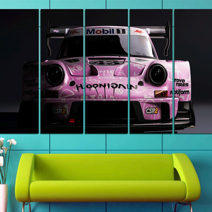 Porsche poster White porsche Car art Pink porsche