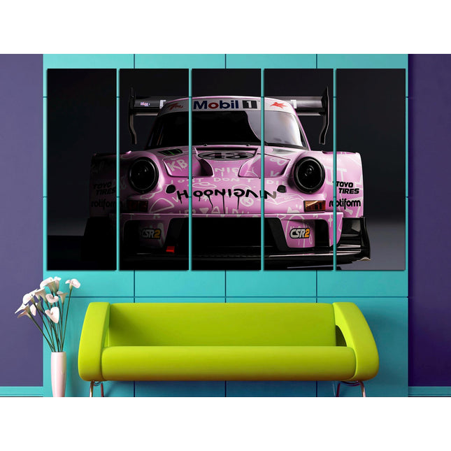 Porsche poster White porsche Car art Pink porsche