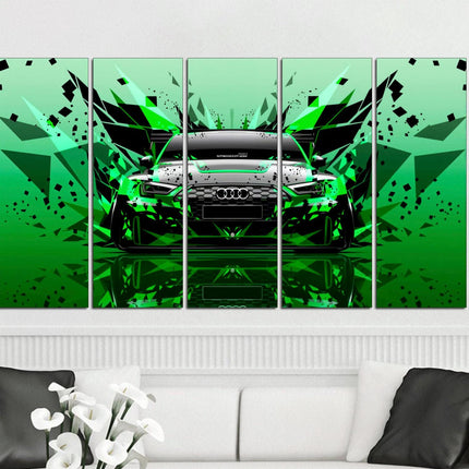Black audi Canvas audi Sports car print Car guy gift