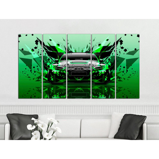 Black audi Canvas audi Sports car print Car guy gift