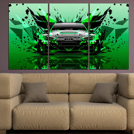 Black audi Canvas audi Sports car print Car guy gift