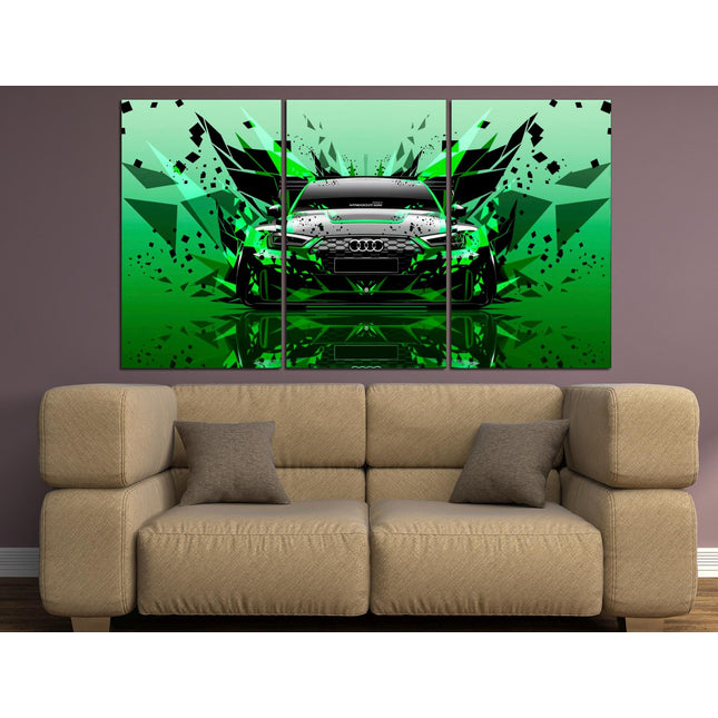 Black audi Canvas audi Sports car print Car guy gift