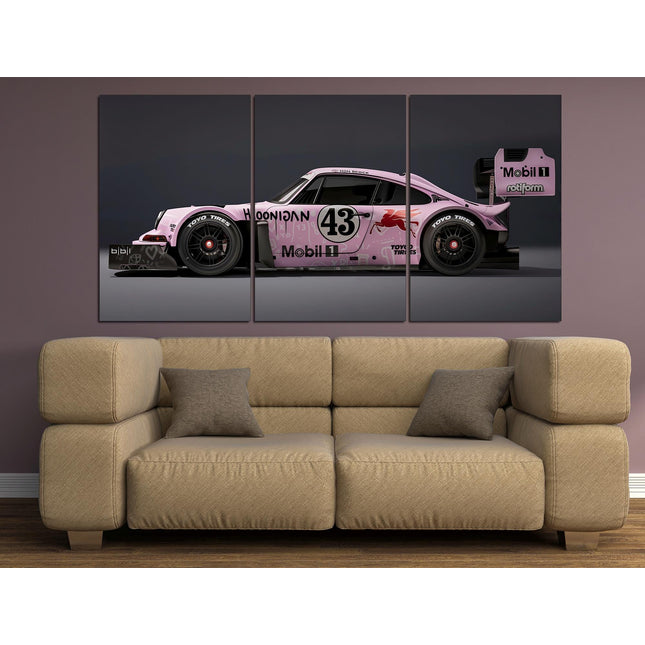 Porsche poster White porsche Car art Pink porsche