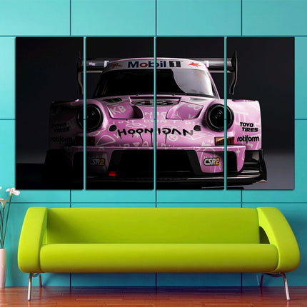 Porsche poster White porsche Car art Pink porsche