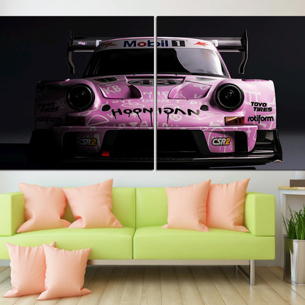 Porsche poster White porsche Car art Pink porsche