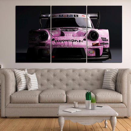 Porsche poster White porsche Car art Pink porsche