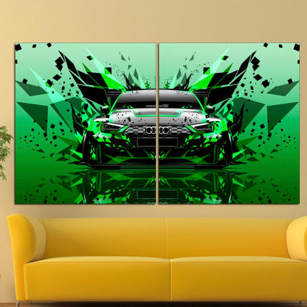 Black audi Canvas audi Sports car print Car guy gift